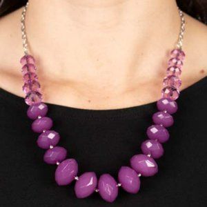 5/$25 Paparazzi Happy-GLOW-Lucky Purple Necklace & Earrings Set 5/$25 NWT